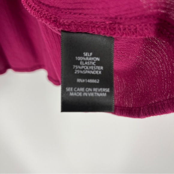 Torrid Plus Size Pink Crinkle Gauze Smocked Tunic Top V-Neck Long Sleeve Size 3 - Picture 6 of 7